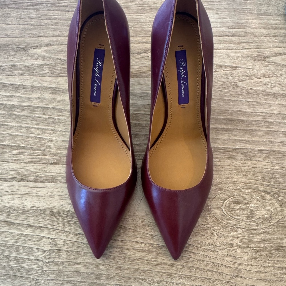 Ralph Lauren Purple Label burgundy Heels